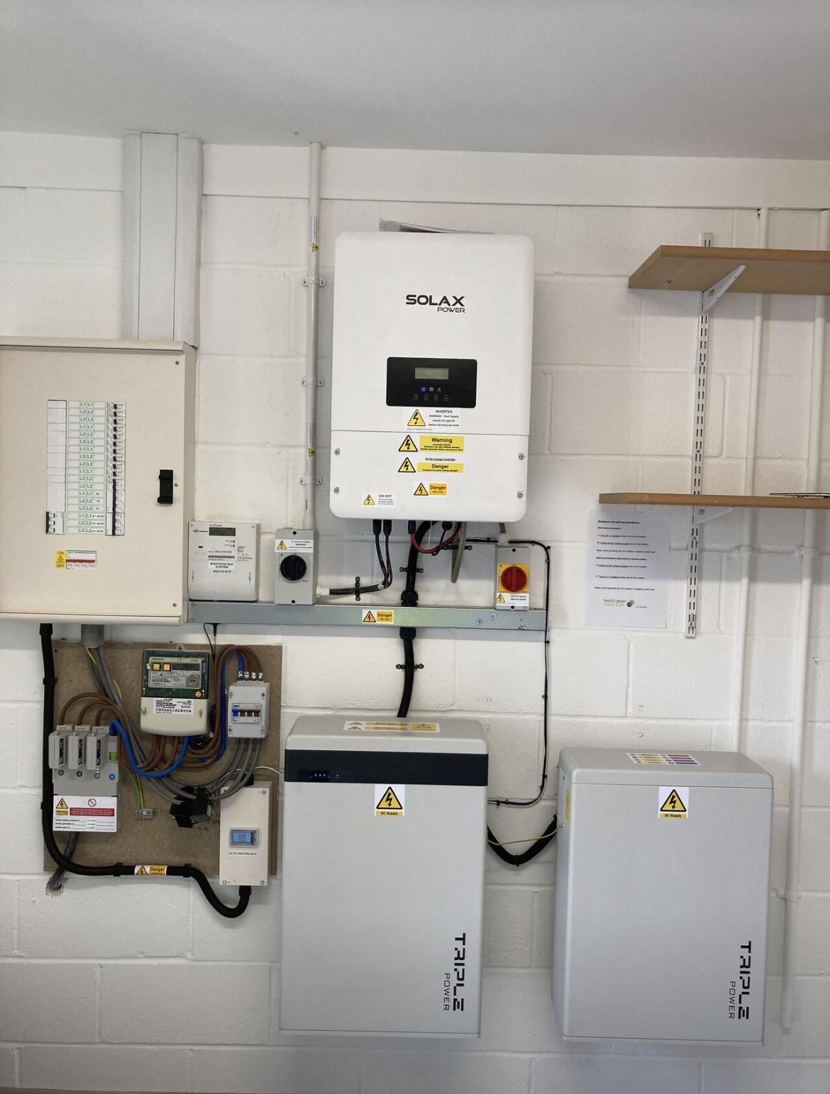 Battery installation
